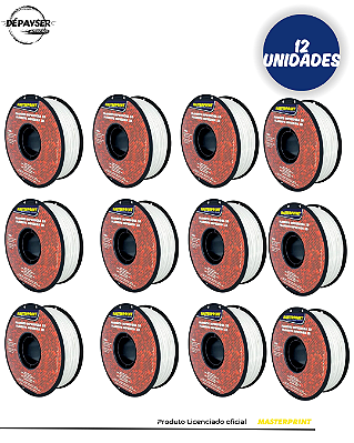 Kit 12 Filamentos PETG Branco 1.75mm 1kg Masterprint para Impressora 3D – Alta Resistência