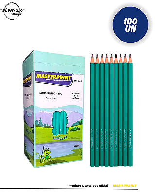 Lápis Grafite Masterprint Eco Hb Nº2 Sextavado Kit 144 Unidades