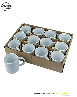 Caneca Cerâmica Para Personalizados Branca Sublimação 325ml Sublimática Masterprint