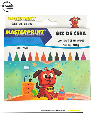 Kit com 3 ou 5 Unidades Mini Giz de Cera 12 Cores Kit Festa Lembrancinha