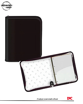 Fichário Universitário Com Zíper 48fls - Modelos Básicos Cor Preto - Dac