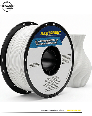 Filamento PETG Branco Fosco Não Passa Luz 1.75mm 1kg para Impressora 3D – Masterprint