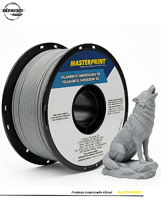 Filamento PETG Cinza 1.75mm 1kg para Impressora 3D – Masterprint