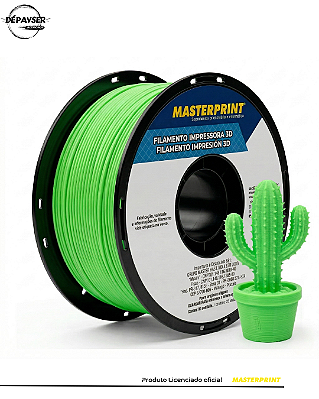 Filamento PLA Silk Verde 1.75mm 1kg para Impressora 3D – Masterprint