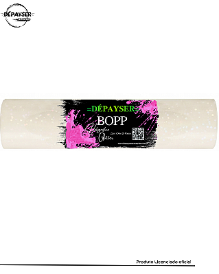 BOPP Holográfico Glitter / Confete Para Laminação a Quente Bobina A4 22cm x 50m 25 Micras Dépayser