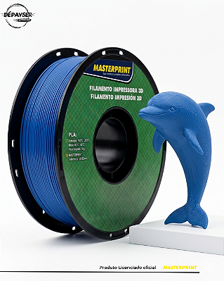 Filamento PLA Azul 1.75mm 1kg para Impressora 3D – Masterprint