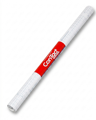 Papel Contact Adesivo Cristal Transparente 80 Micras 45cm x 10m para Estampar e Proteger
