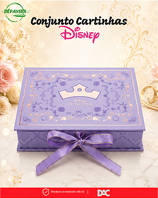 Conjunto Mini Cartinhas Princesas com 20 Folhas, 6 Envelopes e Adesivos 3D DAC