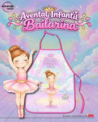 Kit Avental Infantil para Pintura e Atividades Escolares Futebol ou Bailarina