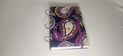 Agenda Argolada Paisley Purple