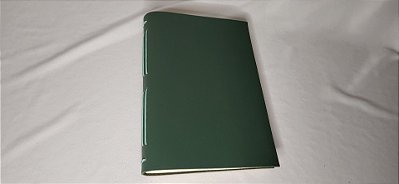 Caderno Capa Sintética Verde - costura aparente