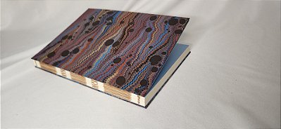 Caderno Costura Aparente Slim Marmorizado