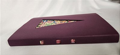 Caderno Costura Aparente Slim Floral com Sobrecapa