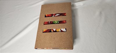 Caderno Costura Aparente Slim Chita Floral com Sobrecapa