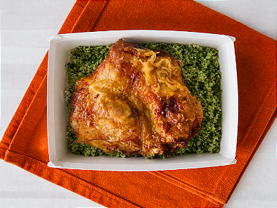 Filé de Sobrecoxa com Arroz de Brócolis - 200g ou 350g