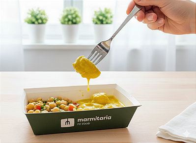 Frango em Cubos com Molho de Laranja e Salada de Grão de Bico - 200g ou 350g