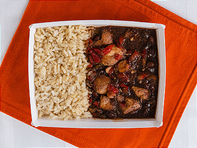 Frango Xadrez com Arroz Integral - 200g ou 350g