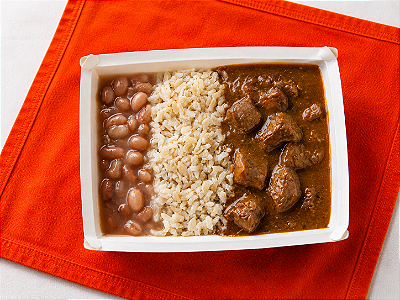 Picadinho de Patinho com Arroz integral e Feijão - 200g ou 400g