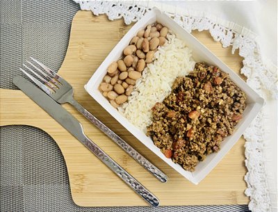 Patinho Moído, Arroz Branco e Feijão - 200g e 350g