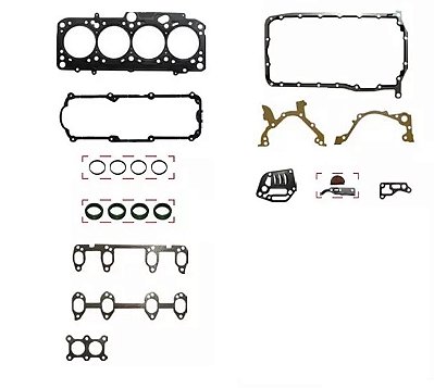 JOGO DE JUNTAS MOTOR VOLKSWAGEN GOLF SR AUDI A3 1.6 8V MTR AKL COMPLETO SEM RETENTORES AÇO