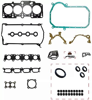 JOGO DE JUNTAS MOTOR VOLKSWAGEN PASSAT TURBO AUDI A4 A6 1.8 20V TURBO  COMPLETO COM RETENTORES