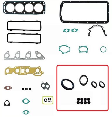 JOGO DE JUNTAS MOTOR CHEVROLET CHEVETTE 1.4/1.6 8V COMPLETO COM RETENTORES