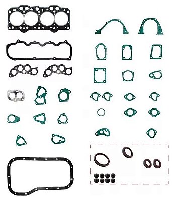 JOGO DE JUNTA MOTOR FIAT 147 ELBA PREMIO FIORINO 1.0 1.3 8V MTR FIASA COMPLETO COM RETENTORES