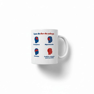 Caneca Tipos de dores de cabeça