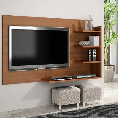 Painel de Parede para Tv Sala Elegante 4 Prateleira Frete