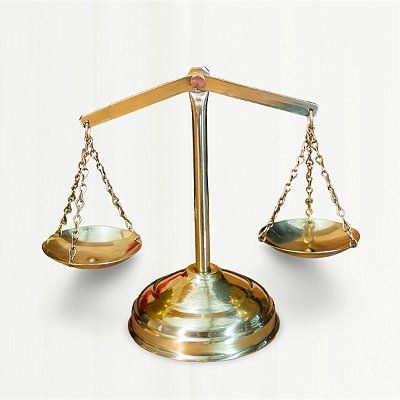 Balança Latão Símbolo Direito Justiça Decoração Artesanal G