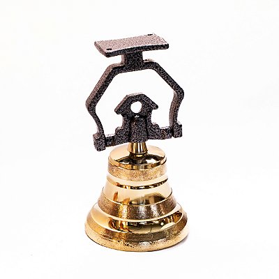 Sino de Bronze Premium com Suporte de Parede/Teto Craqueado Frete