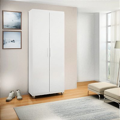 Armário Alto Multiuso Organizador Lavanderia 2 Portas