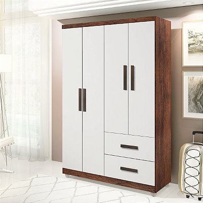 Guarda Roupa Solteiro Infantil Grande 4 Portas