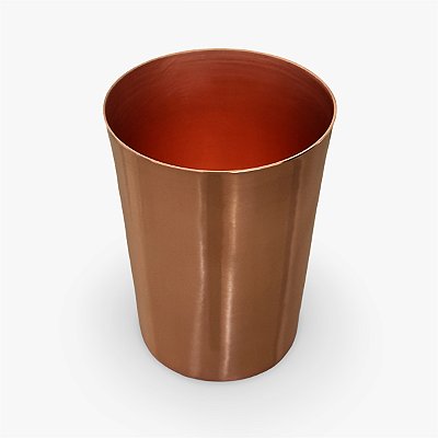 Copo Cobre Puro 350ml Firme Saúde Ioga Ayurvédica Sem Verniz