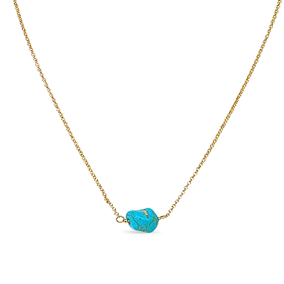 COLAR COM PINGENTE TURQUESA NATURAL
