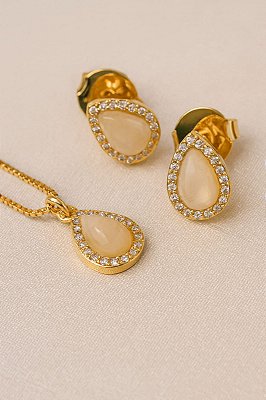 CONJUNTO GOTA PEDRA DA LUA