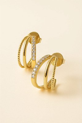 BRINCO ARGOLA TRIPLA ELEGANTE