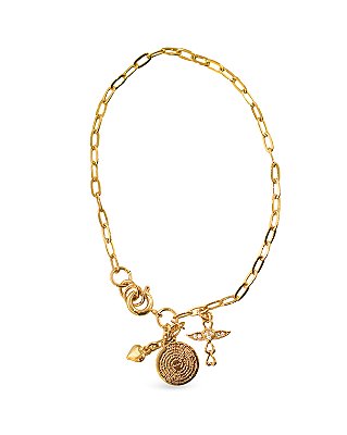 PULSEIRA PAI NOSSO PINGENTES E CRUZ EM ZIRCÔNIAS