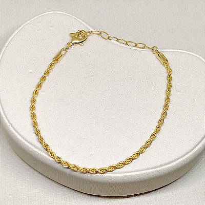 PULSEIRA CORDÃO BAIANO 2MM BANHADA OURO 18K - LINHA ESSENCIAL