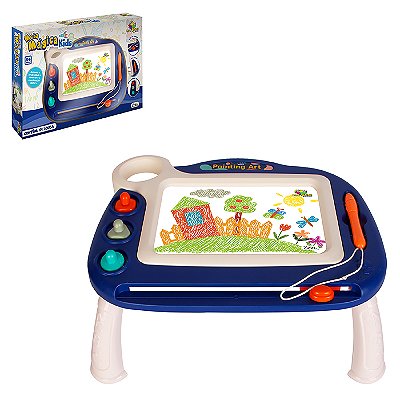 lousa magica interativa mesa infantil tablet educativo cor Azul