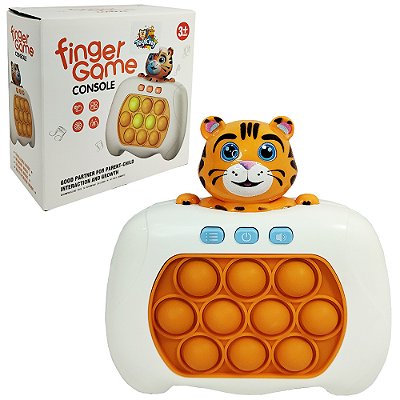 Brinquedo Finger Game Pop It Tigre Com Som E Luz A Pilha