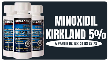 MINOXIDIL KIRKLAND 5% - ESTOQUE NO BRASIL- 3 FRASCOS