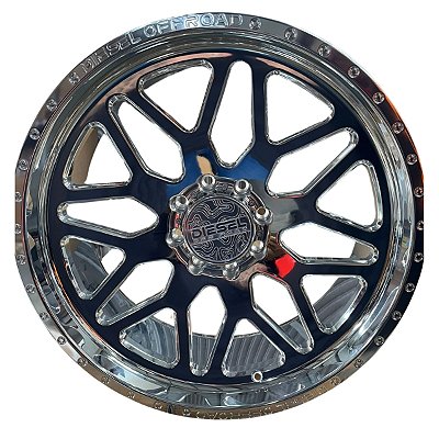 Roda Diesel Hyper Polida Aro 24x10 Furação 6x139,7 106,10 Offset -18