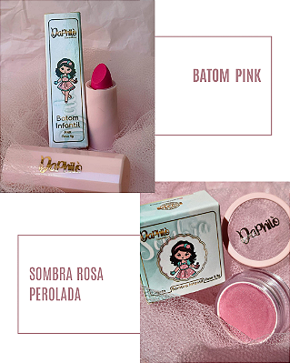 KIT ROSA  ( Batom Pink + Sombra rosa perolado )