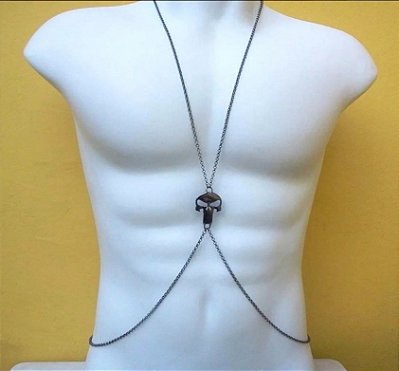 Body Chain Masculino Caveira