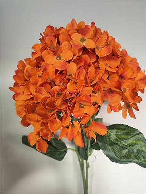 BUQUE DE HORTENSIA LARANJA C/5 GALHOS 49CM 13470