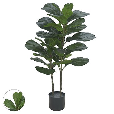 ARVORE ARTIFICIAL FICUS LYRATA TOQUE REAL COM POTE X42 VERDE 1M 11326