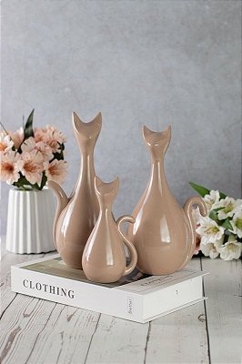 FAMILIA DE GATOS CAPUCCINO BRILHO 128293