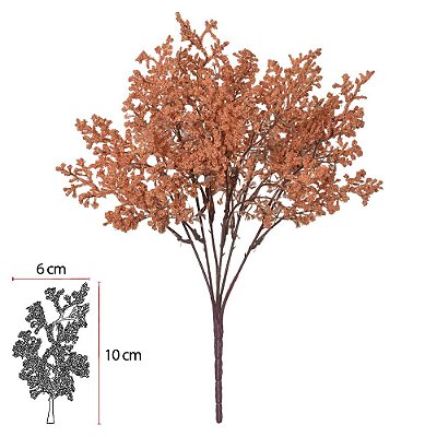 FLOR ARTIFICIAL BUQUE MINI GYPSO GIPSO MOSQUITINHO LARANJA 33CM 12083