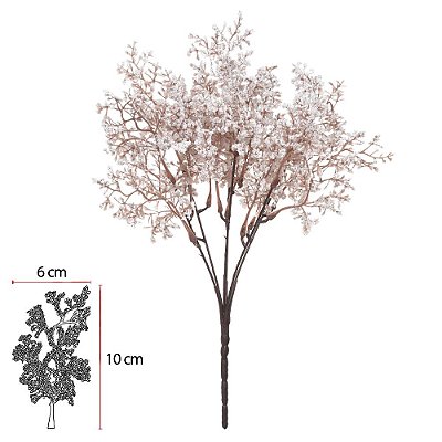 FLOR ARTIFICIAL BUQUE MINI GYPSO GIPSO MOSQUITINHO BRANCO OFF 33CM 13860